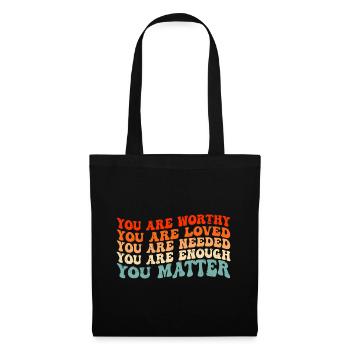 Vous êtes digne aimé assez nécessaire - Sac en tissu - noir - Devant