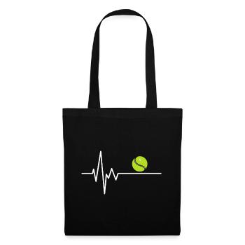 ECG Tennisball cadeau tennis de qualité - Sac en tissu - noir - Devant