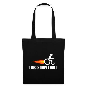 Fauteuil roulant - Fauteuil roulant T-shirt - Sac en tissu - noir - Devant