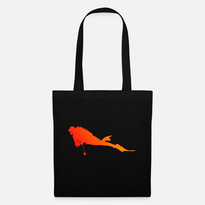 Plongeur Libre Plongeur Plongeur Plongeur Plongeur Plongeur Scuba - Sac en tissu - noir