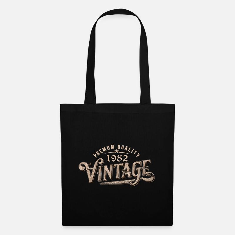 1982 Jahrgang 1982 Retro 1982 Geburtstagsgeschenk - Stoffbeutel - Schwarz