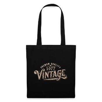 1977 Vintage 1977 Cadeau Anniversaire 1977 Rétro - Sac en tissu - noir - Devant