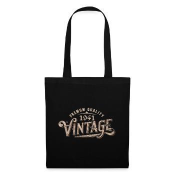 1941 Vintage 1941 Geburtstagsgeschenk 1941 Retro - Stoffbeutel - Schwarz - Vorne