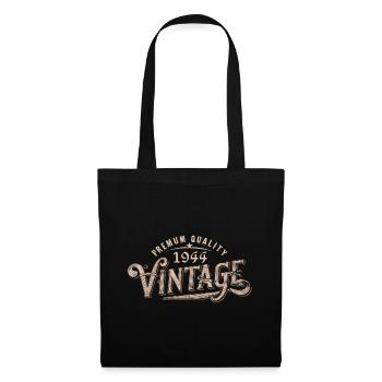 1944 Vintage 1944 Geburtstagsgeschenk 1944 Retro - Stoffbeutel - Schwarz - Vorne