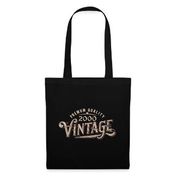 2000 Vintage 2000 Cadeau Anniversaire 2000 Rétro - Sac en tissu - noir - Devant