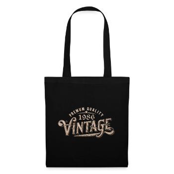 1986 Vintage 1986 Retro 1986 Birthday Gift - Tote Bag - black - Front