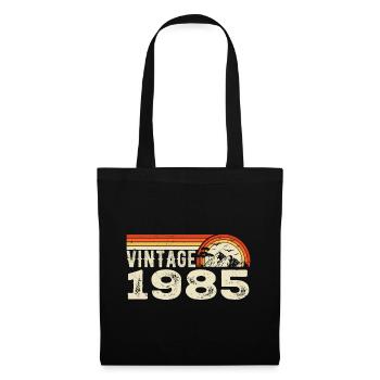 Jahrgang 1985 Geburtstagsgeschenk 1985 Retro 1985 - Stoffbeutel - Schwarz - Vorne