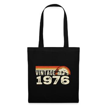 Jahrgang 1976 Retro 1976 Geburtstagsgeschenk 1976 - Stoffbeutel - Schwarz - Vorne