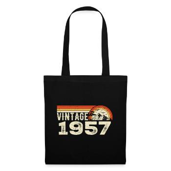 Vintage 1957 Cadeau Anniversaire 1957 Rétro 1957 - Sac en tissu - noir - Devant