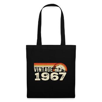 Jahrgang 1967 Retro 1967 Geburtstagsgeschenk - Stoffbeutel - Schwarz - Vorne