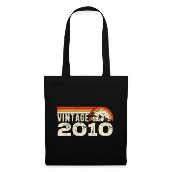 Vintage 2010 Cadeau Anniversaire 2010 Rétro 2010 - Sac en tissu - noir - Devant