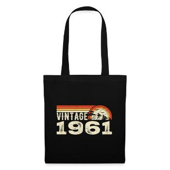 Vintage 1961 Cadeau Anniversaire 1961 Rétro 1961 - Sac en tissu - noir - Devant