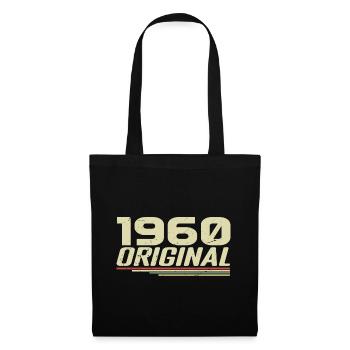 Né en 1960 Vintage 1960 Anniversaire Rétro 1960 - Sac en tissu - noir - Devant