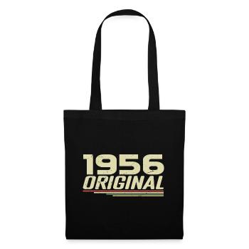 Né en 1956 Vintage 1956 Anniversaire Rétro 1956 - Sac en tissu - noir - Devant