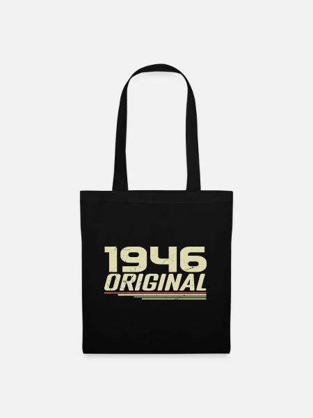 Jahrgang 1946 Jahrgang 1946 Retro Jubiläum 1946 - Stoffbeutel - Schwarz