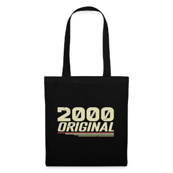 Né en 2000 Vintage 2000 Anniversaire Rétro 2000 - Sac en tissu - noir - Devant