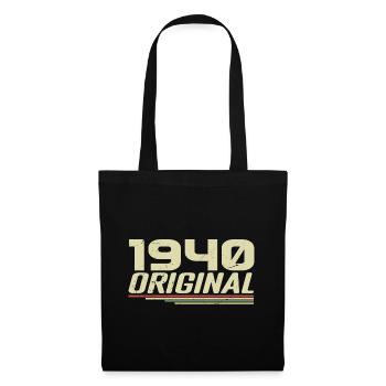 Geboren 1940 Vintage 1940er Jahre Retro Jubiläum 1940er Jahre - Stoffbeutel - Schwarz - Vorne