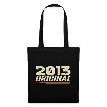 Né en 2013 Vintage 2013 Anniversaire Rétro 2013 - Sac en tissu - noir - Devant
