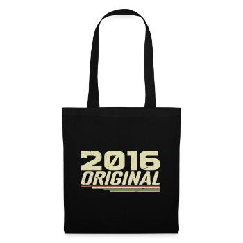 Né en 2016 Vintage 2016 Anniversaire Rétro 2016 - Sac en tissu - noir - Devant