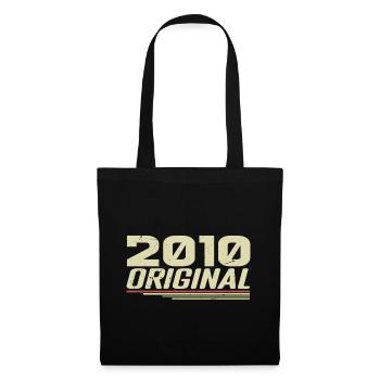 Né en 2010 Vintage 2010 Anniversaire Rétro 2010 - Sac en tissu - noir - Devant
