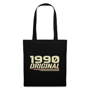 Né en 1990 Vintage 1990 Anniversaire Rétro 1990 - Sac en tissu - noir - Devant