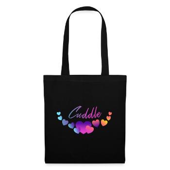 Câliner pour câliner les cœurs d’amour - Sac en tissu - noir - Devant