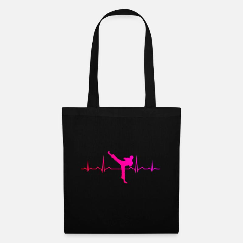 Kickbox Damen Boxing Kickboxer Kickboxing - Stoffbeutel - Schwarz
