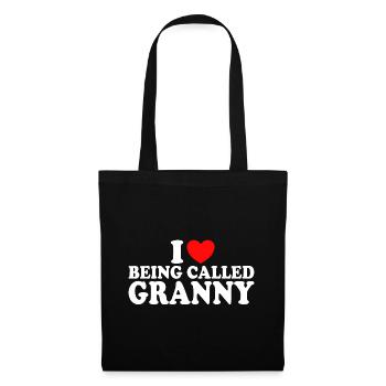 Cadeau Pour Mamies J'Adore Être Appelée Mamie - Sac en tissu - noir - Devant