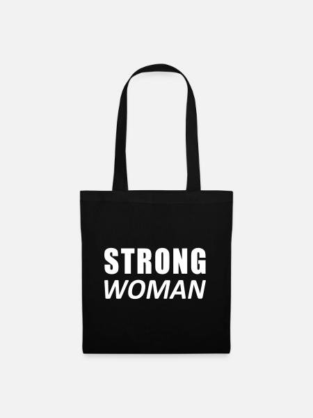 STRONG WOMAN - Stoffbeutel - Schwarz