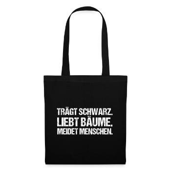 Misanthrop Misanthropie Sarkasmus - Stoffbeutel - Schwarz - Vorne