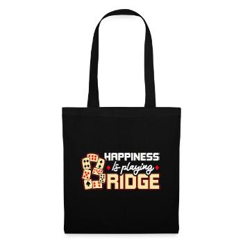 Being happy means playing bridge - Tote Bag - black - Front