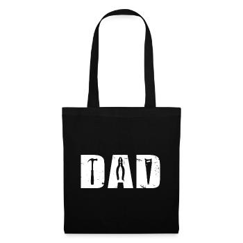 DAD - Tools - Father - Papa - Father's Day Gift - Tote Bag - black - Front