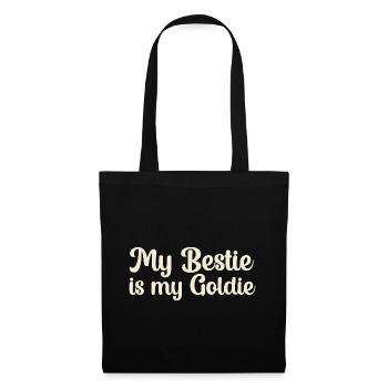 Dictons anglais de Golden Retriever à la crème drôles - Sac en tissu - noir - Devant