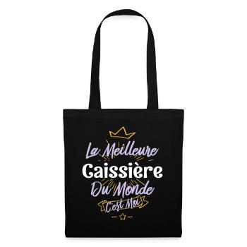 La meilleure caissière du monde - Sac en tissu - noir - Devant