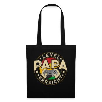 Level PAPA Erreicht - Stoffbeutel - Schwarz - Vorne