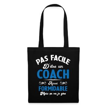 Coach Formidable Idée Cadeau Entraîneur Drôle - Sac en tissu - noir - Devant