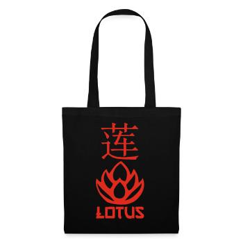Lotus rouge et Asie - Sac en tissu - noir - Devant