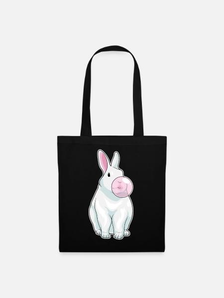 Hase Kaugummi - Stoffbeutel - Schwarz
