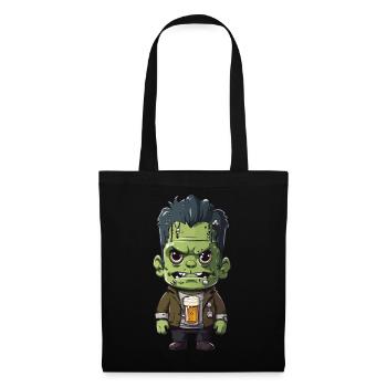 Halloween Beer Monster Funny Cartoon Design - Tote Bag - black - Front