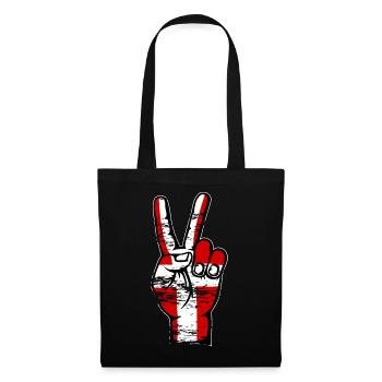 Danemark Drapeau Paix Victoire Symbole utilisé - Sac en tissu - noir - Devant