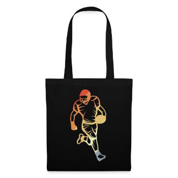 Vintage Football Player Sketch - Tote Bag - black - Front
