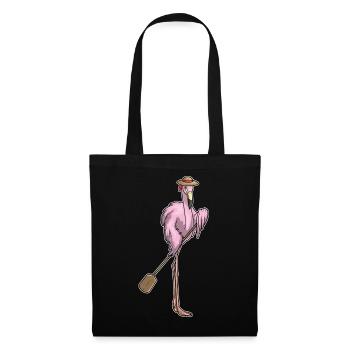 Pagaie au flamant rose - Sac en tissu - noir - Devant