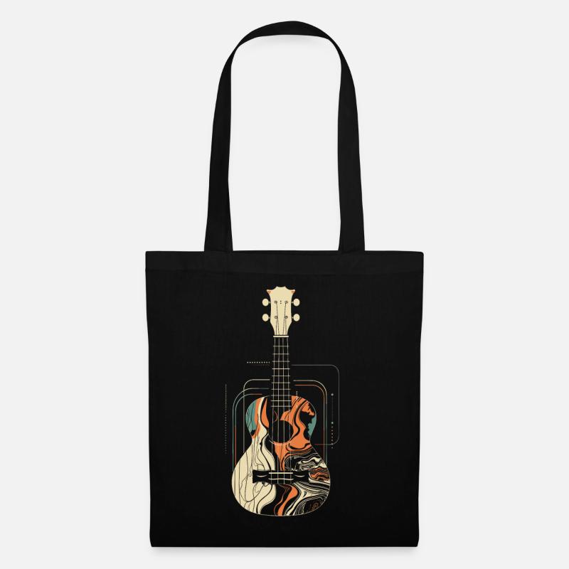 Ukulele Grafik - Stoffbeutel - Schwarz