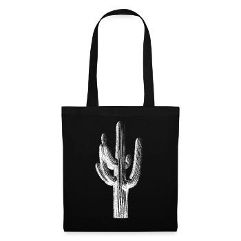 Desert Saguaro Silhouette Tee - Tote Bag - black - Front