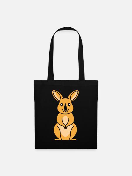 Wallaby - Stoffbeutel - Schwarz