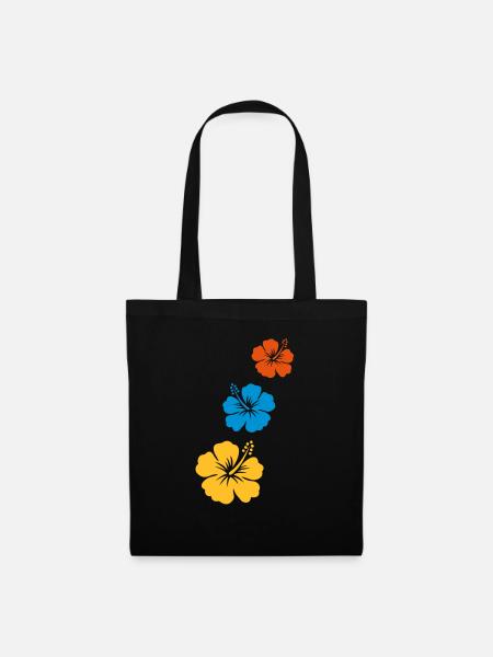 hibiscus tahiti 3 - Stoffbeutel - Schwarz