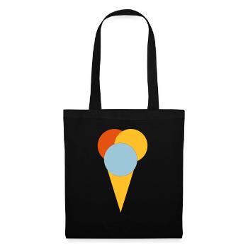 Crème glacée - Sac en tissu - noir - Devant