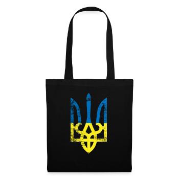 Blau Gelb Wappen Geschenk Ukraine Ukrainer - Stoffbeutel - Schwarz - Vorne