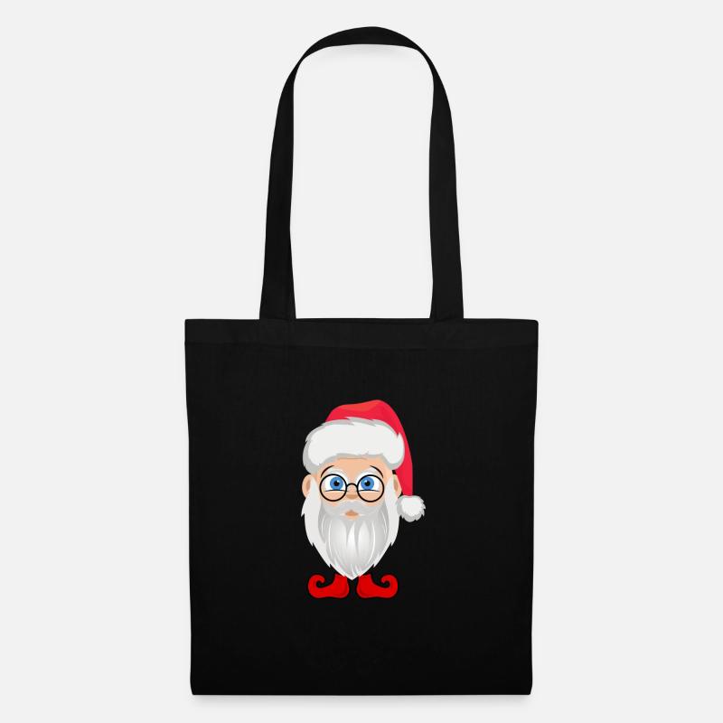 Weihnachtsmann - Stoffbeutel - Schwarz