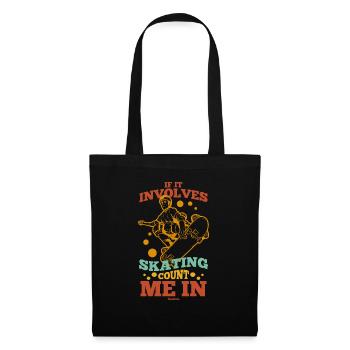 S’il s’agit de patiner, comptez-moi dans - Sac en tissu - noir - Devant